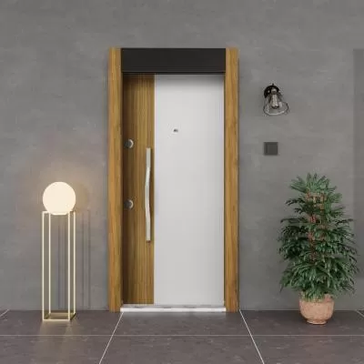 205 - Steel Door with Wooden Frame