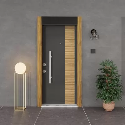 420 - Steel Door with Wooden Frame
