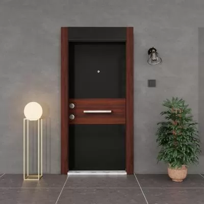 425 - Steel Door with Wooden Frame