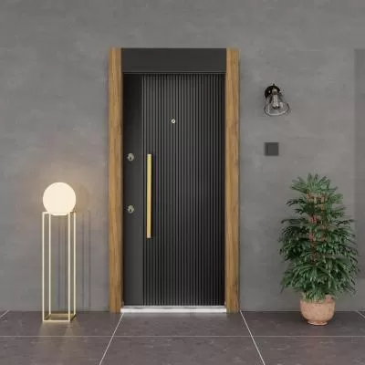 902 - Steel Door with Wooden Frame