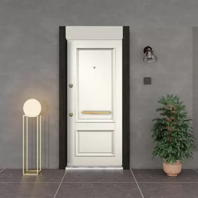 905 - Steel Door with Wooden Frame