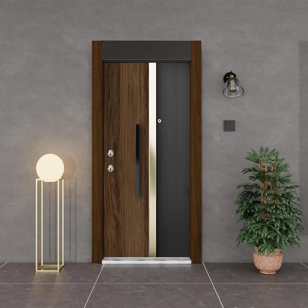 960 - Steel Door with Wooden Frame
