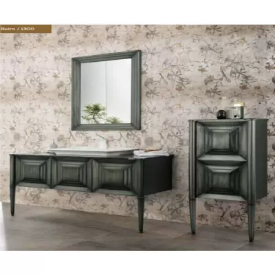 Lnrt Retro Bathroom Cabinet 130 cm